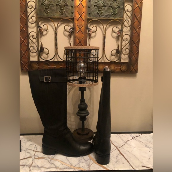Black riding boots; size 7.5; - Picture 6 of 6